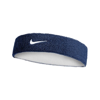 Nike Swoosh Classic Reversible Headband (Cotton Blend) navy blue/white - 1 piece